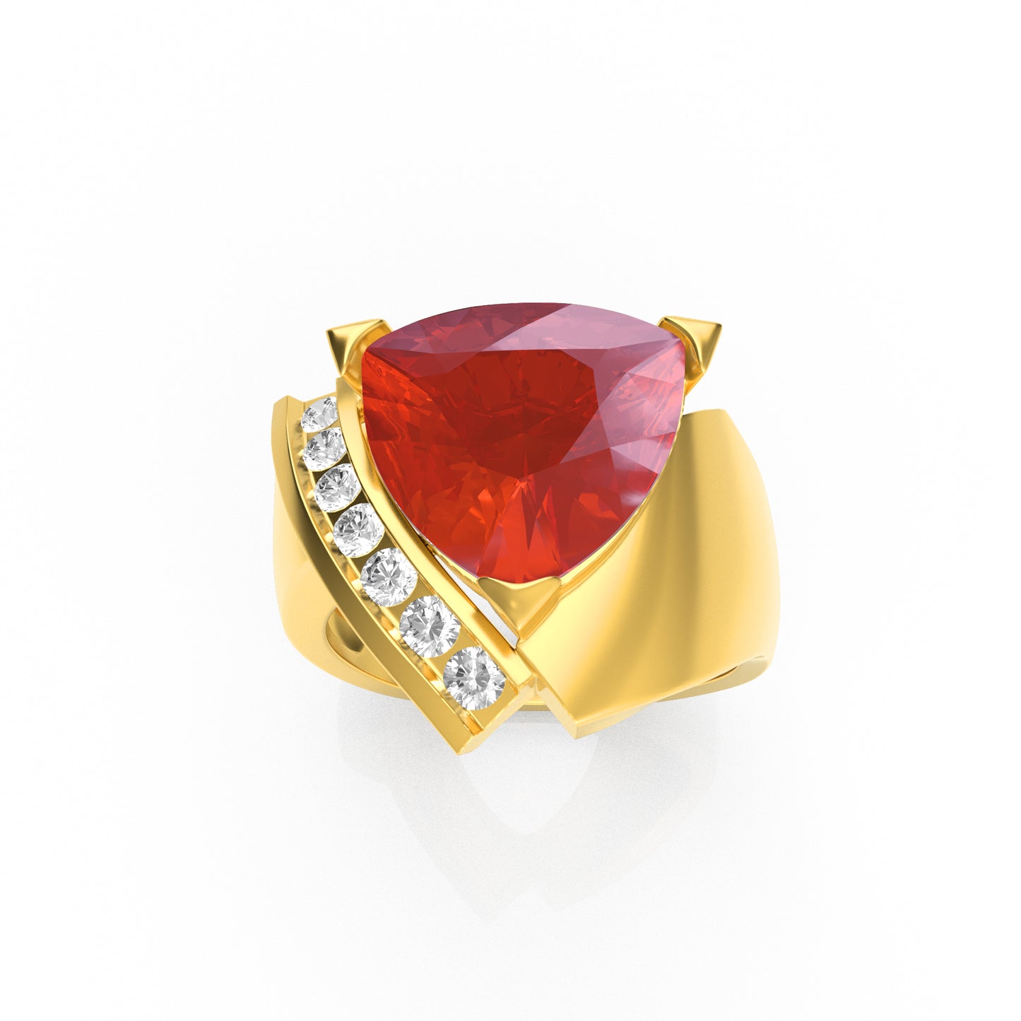 "Fire" Ring with 6.03ct Dominicanique