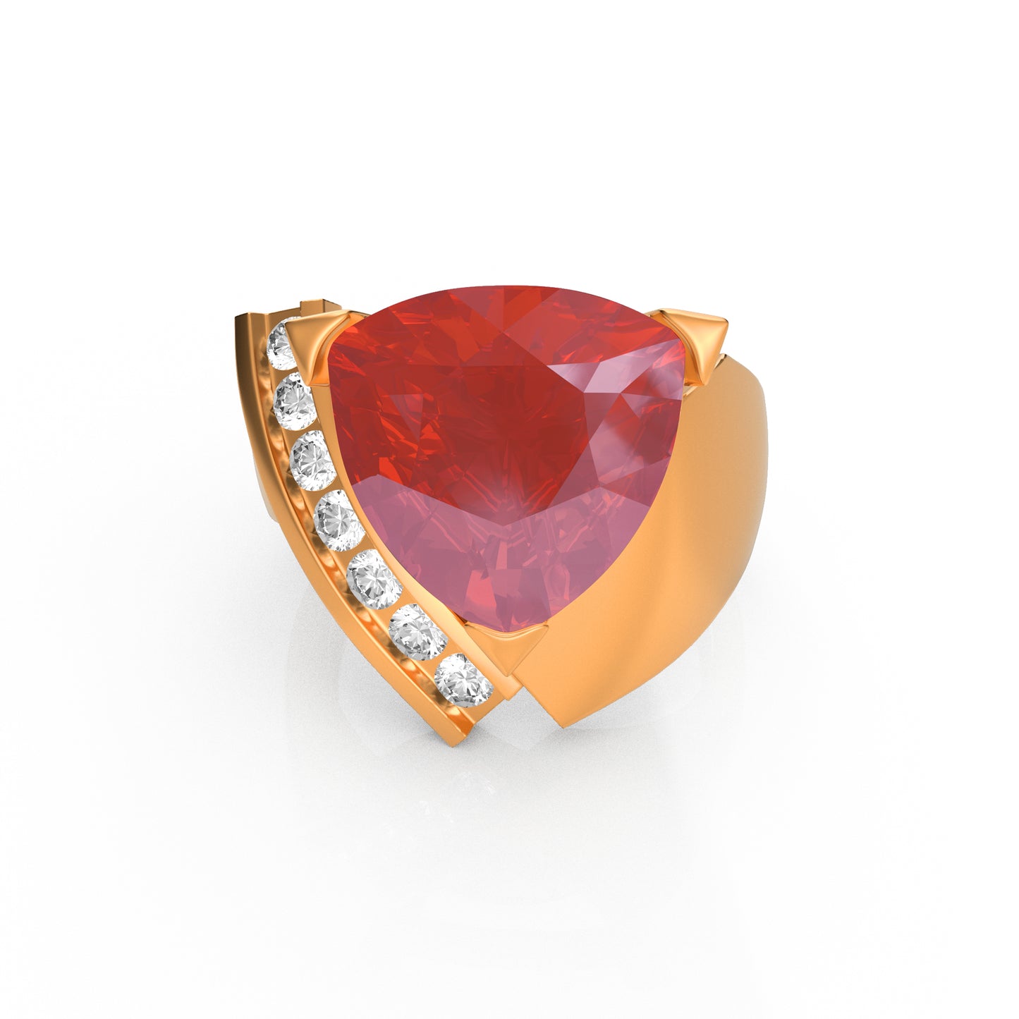 "Fire" Ring with 6.03ct Dominicanique