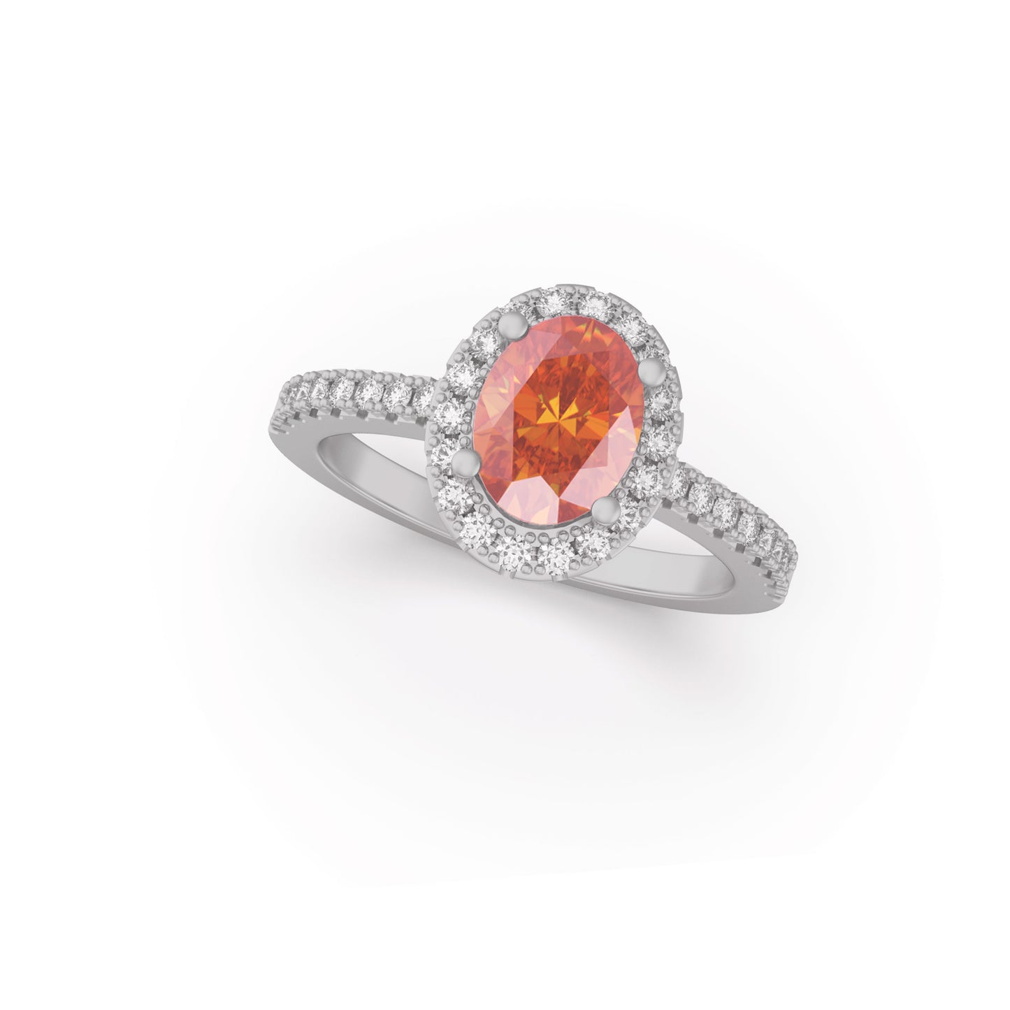 “Halo" Ring with 1.35ct Dominicanique